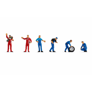 Set figurine H0, Piloti si mecanici de curse, 6buc