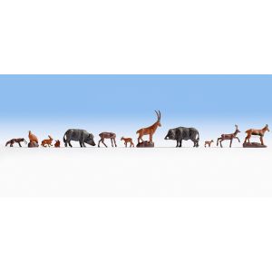 Set figurine HO Animale de padure, 12 buc