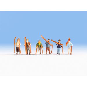 Set figurine H0, schiori, 6 buc