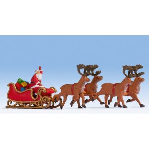 Set figurine HO, Mos Craciun cu sania