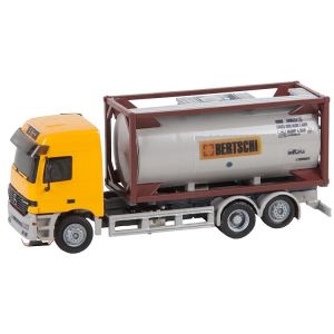 Macheta camion Mercedes-Benz Actros L'96 cu container "Bertschi" - Faller Car System (Herpa)