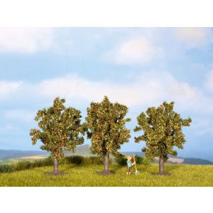 Set 3 pomi fructiferi Meri, pentru modelism, 8 cm