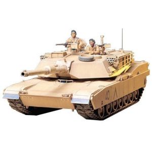 Kit de construit tanc US MBT M1A1 Abrams si 2 figurine 1:35
