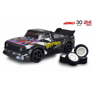 Masina cu telecomanda RC Drift Sport Carbreaker,30 Km/h, Tractiune 4X4, Scara 1:16, Lungime 30 cm, Directie si Acceleratie proportionale, Stabilizator Gyroscopic, Negru, 14+