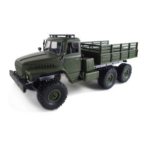Camion RC cu telecomanda URAL, Lungime 41 cm, Scara 1:16, Tractiune 6WD, Lumini LED fata, RTR, 8+