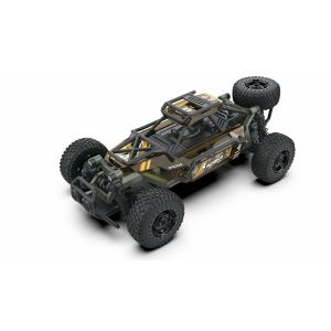 Kit de construit masina RC cu telecomanda Desert Buggy, 2WD, Lungime  25 cm, Scara 1:18, 8Km/h, 2.4 Ghz, 71 piese, RTR , 8+