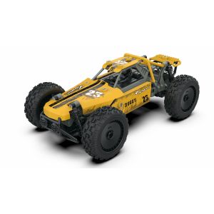 Kit de construit masina RC cu telecomanda Oldschool Buggy, 2WD, Lungime  25 cm, Scara 1:18, 8Km/h, 2.4 Ghz, 63 piese, RTR , 8+