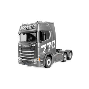 Camion RC cu telecomanda Scania 770 S 6X4 gri , Lungime 38.5 cm, Scara 1:18, Lumina LED, Sunet, 2.4 Ghz, 12 canale, RTR, 8+