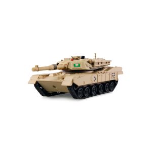 Minitanc RC cu telecomanda Abrams galben, Lungime 13 cm, Scara 1:72, 2.4Ghz, Sunet , Rotatie turn, Sistem lupta IR, 8+