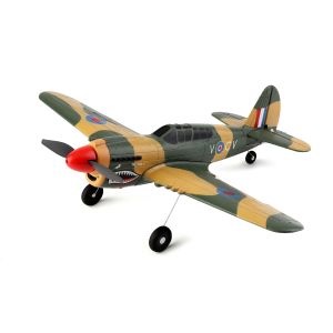 Avion RC cu telecomanda P40 Fighter, Gyroscop care stabilizeaza zborul, Lungime 32.8 cm, Anvergura 38.5 cm, 2.4Ghz, 4 canale,Flip 360, RTF, 14+