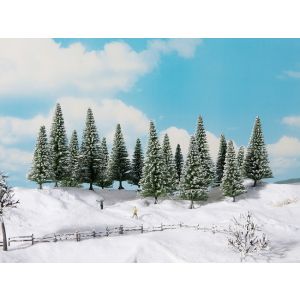 Set 16 brazi de iarna, pentru modelism, 10-14 cm