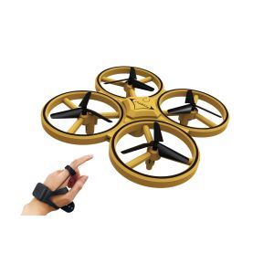 Drona OZN interior/exterior, Controlata gestual, Rotire 360 grade, Leduri incorporate, Diametrul 17 cm, 2.4 Ghz, 8+