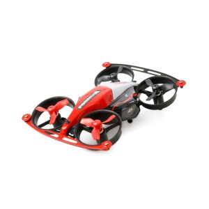 Drona mini cu telecomanda si pista de curse, Gyroscop care stabilizeaza zborul, Autodecolare, Autoaterizare, 2.4Ghz, LED, RTF, 8+