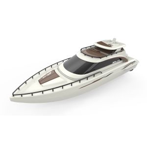 Barca RC cu telecomanda Rising Sun Yacht, Lungime 38 cm, 2.4 Ghz, Viteza 15 Km/h, Raza 50 m, 2 motoare, RTR, 8+