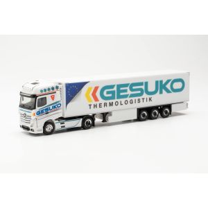 Macheta camion Mercedes-Benz Actros Gygaspace '18 cu semiremorca frigo "Gesuko"