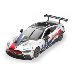 Kit de construit masina RC cu telecomanda BMW M8, 2.4 Ghz, Lungime 28.3 cm, Scara 1:18, 74 piese, 8+