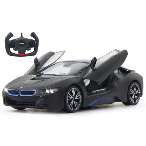 Masina RC cu telecomanda BMW I8, Lungime 33.7 cm, Scara 1:14, 2.4Ghz, 10Km/h, LED fata/spate, Usi care se deschid din telecomanda, 6+