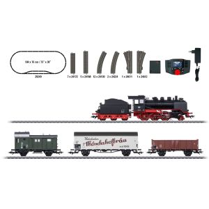 Start set trenulet electric Marklin digital "Tren de marfa", locomotiva clasa 24 cu fum, sunet si lumini, 3 vagoane de marfa, Epoca III, Sistem AC, 14+