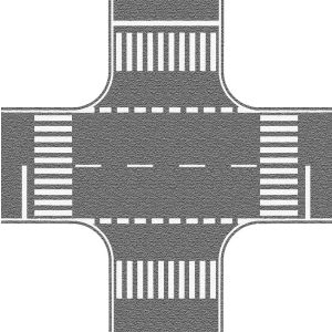 Marcaje pietonal, intersectie pentru modelism, gri, 220 x 220 mm
