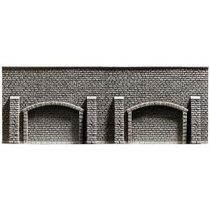 Perete sprijin cu arcade, pentru modelism, 67 x 12.5 cm