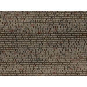 Foaie din carton structurat 3D, imitatie caramida, pentru modelism 28x10cm