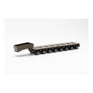 Macheta trailer agabaritic cu 8 axe militara