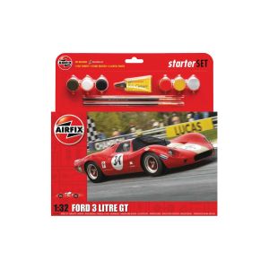 Kit de construit auto Ford 3 Litri GT 1:32 , vopsea, pensula si adeziv incluse