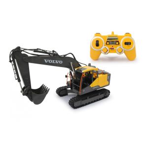 Excavator RC cu telecomanda Volvo EC160E, Lungime 50 cm, Scara 1:20, Sunet, Lumina LED fata, 2.4 Ghz, 8 functii, 6+