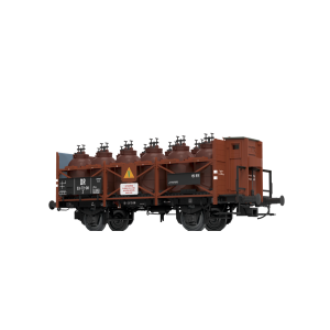 Vagon de marfa transport acid si cabina de franare Z , DR, Epoca III