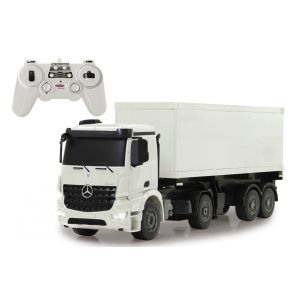 Camion RC cu telecomanda Mercedes-Benz Arocs cu remorca container,Lungime 60.5 cm, Scara 1:20, Sunete si Lumini LED, 2,4 Ghz, 6+
