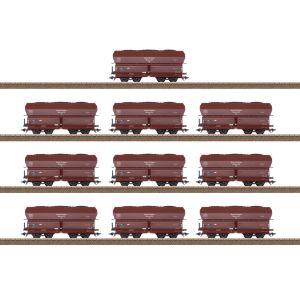 Set 10 vagoane de marfă cu incarcatura carbune , OOt Oldenburg, DRG, Epoca II