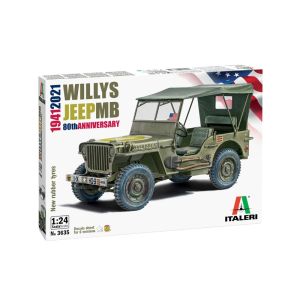 Kit de construit auto Willys Jeep MB a 80-a aniversare 1:24