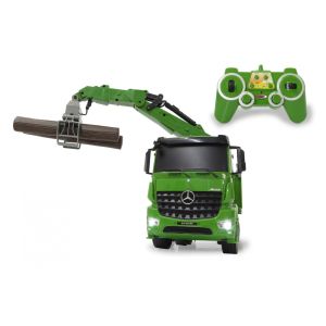 Camion RC cu telecomanda Mercedes-Benz Arocs transportor de cherestea,Lungime 40 cm, Scara 1:20,  2,4 Ghz, Lumina LED, 8+