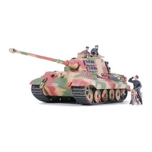 Kit de construit tanc King Tiger "Frontul Ardeni" cu motocicleta militara germana DKW NZ350 si 3 figurine 1:35