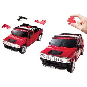 Kit de construit Hummer rosu 1:32 Puzzle Fun 3D