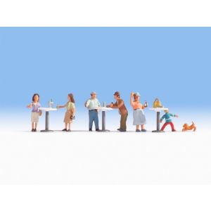 Set figurine H0 oameni la cafenea