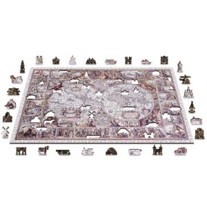 Puzzle din lemn The Age of Exploration, 500 piese, Dimensiune 37.5 cm x 25.4 cm, 14+ 