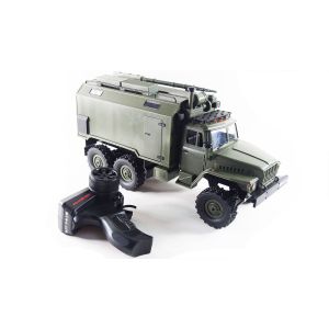 Camion RC cu telecomanda, militar Ural B36, Lungime 42 cm, Scara 1:16, 6WD, 2.4GHz, RTR, 8+