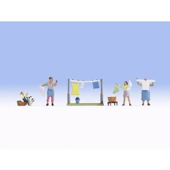 Set figurine HO Zi de spalat rufe