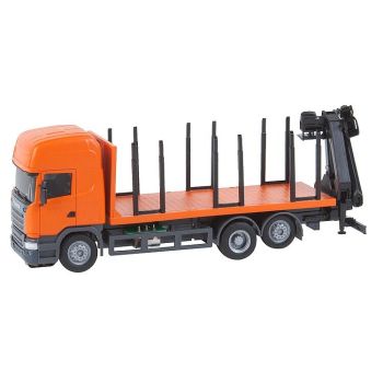 Macheta camion Scania R13 transport lemne cu macara - Faller Car System (Herpa)