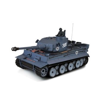 Tanc RC cu telecomanda TIGER I, Lungime 42 cm, Scara 1:16, functie de tragere ,sunet ,fum si infrarosu, 2.4 Ghz, 14+