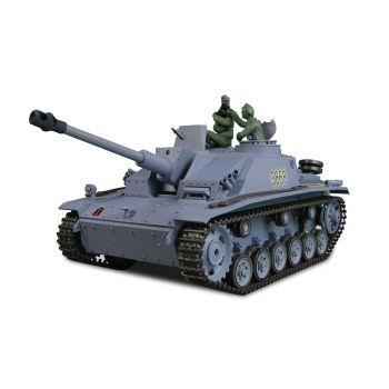 Tanc RC cu telecomanda Sturmgeschütz III, Lungime 41 cm, Scara 1:16, 2.4Ghz, functie de tragere ,sunet, fum si infrarosu, 14+