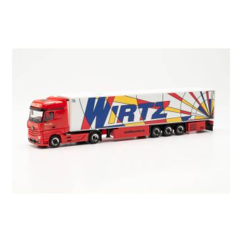 Macheta camion Mercedes-Benz Actros Bigspace '18 cu semiremorca frigo 15m „WIRTZ POPART“