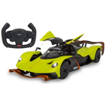 Masina RC cu telecomanda Aston Martin Valkyrie, Lungime 35.7 cm,Scara 1:14, 2.4Ghz, Lumini LED fata, Usi manuale, 6+