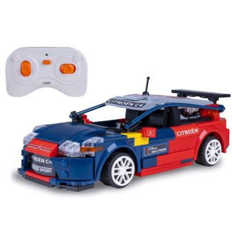 Kit de construit masina RC cu telecomanda Citroën C4 WRC, 2.4 Ghz, Lungime 19.8cm, Scara 1:20, 329 piese, 6+
