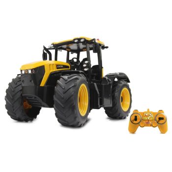 Tractor RC cu telecomanda JCB Fastrac, Lungime 36 cm, Scara 1:16, 2.4 Ghz, sunet si lumina LED fata, 6+