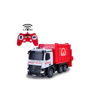 Camion RC cu telecomanda Mercedes-Benz Antos Salubritate, Lungime 31.55 cm, Scara 1:20, Lumina LED fata, 2.4 Ghz, RTR, 8+