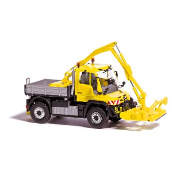 Macheta camion Mercedes-Benz Unimog U430 cu cositoare