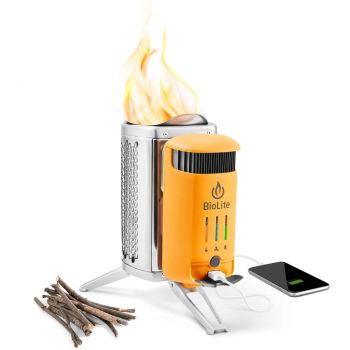 Arzator portabil Biolite CampStove 2+, acumulator 3200mAH, Lanterna 100Lm USB, functie de generare, incarcare si stocare energie electrica.