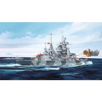 Kit de construit nava de razboi DKM Admiral Hipper 1941 1:700
